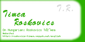 timea roskovics business card